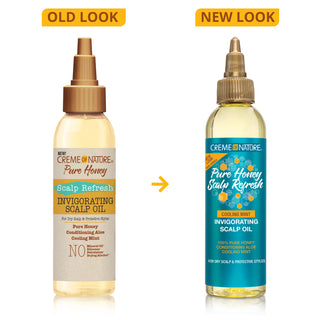 Creme of nature pure honey scalp refresh invigorating scalp oil 4oz lightweight moisturizing scalp care oil for dry scalp soothing nourishing hair treatment with honey formula