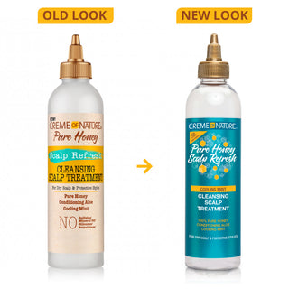 Creme of nature pure honey scalp refresh cleansing scalp treatment 236.5ml detox scalp cleanser removing buildup hydrating scalp care for healthy hair
