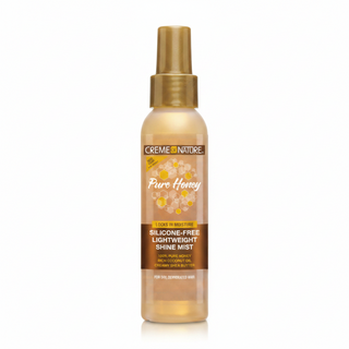 Creme of nature pure honey silicone free lightweight shine mist 118ml frizz control shine spray for smooth soft hair finishing lightweight non greasy hair shine product
