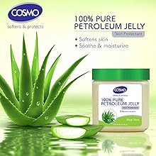 COSMO Aloe Vera Petroleum Jelly 125ml- Soothing Hydration for Dry Skin & Lips