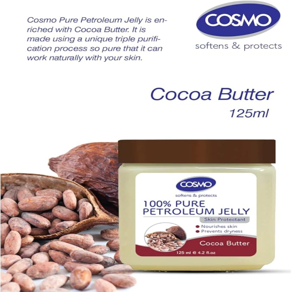 COSMO cocoa butter petroleum jelly 125ml deep moisture for dry skin and lips moisturizing skin care cream