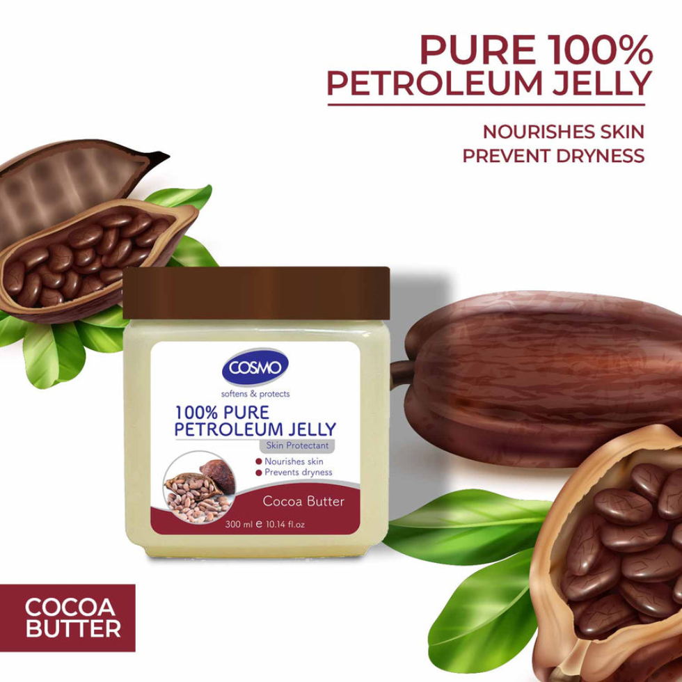 COSMO cocoa butter petroleum jelly 125ml deep moisture for dry skin and lips moisturizing skin care cream