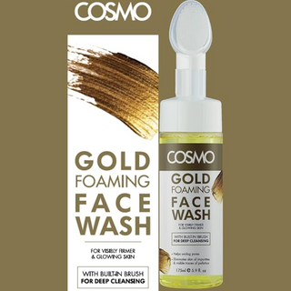 Cosmo Gold Foaming Face Wash 175ml- Deep Cleansing & Anti-Aging Brush Cleanser