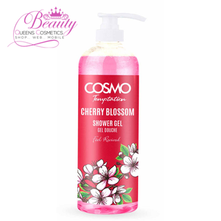 COSMO Temptation Cherry Blossom Shower Gel 1000ml | Soft, Fresh & Floral Cleanse