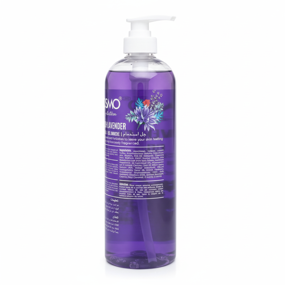 COSMO french lavender shower gel 1000ml calming and hydrating body wash for soft skin