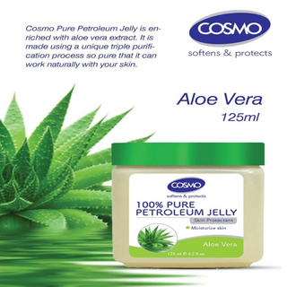 COSMO aloe vera petroleum jelly 125ml soothing hydration for dry skin and lips skin care cream