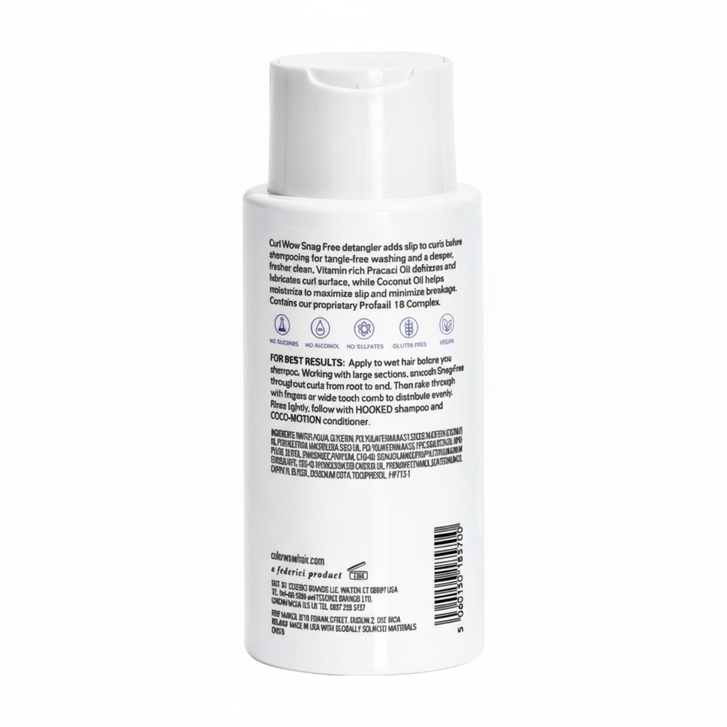 CURL WOW Curl Snag-Free Pre-Shampoo Detangler 295ml – Tangle-Free, Frizz-Free Curly Hair Care