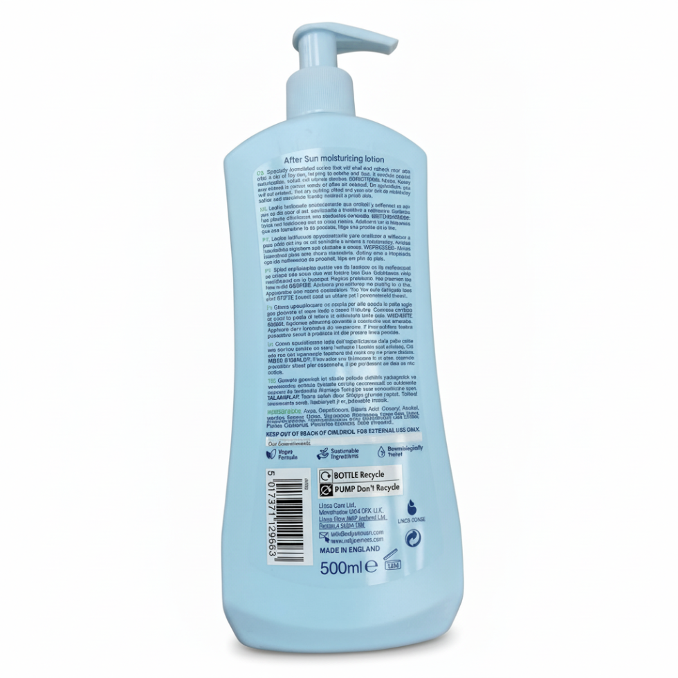 Calypso after sun moisturising lotion 500ml family size for hydration and sun relief