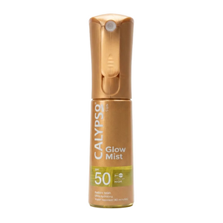 Calypso Glow Mist SPF 50 sunscreen spray for lightweight protection and radiant skin