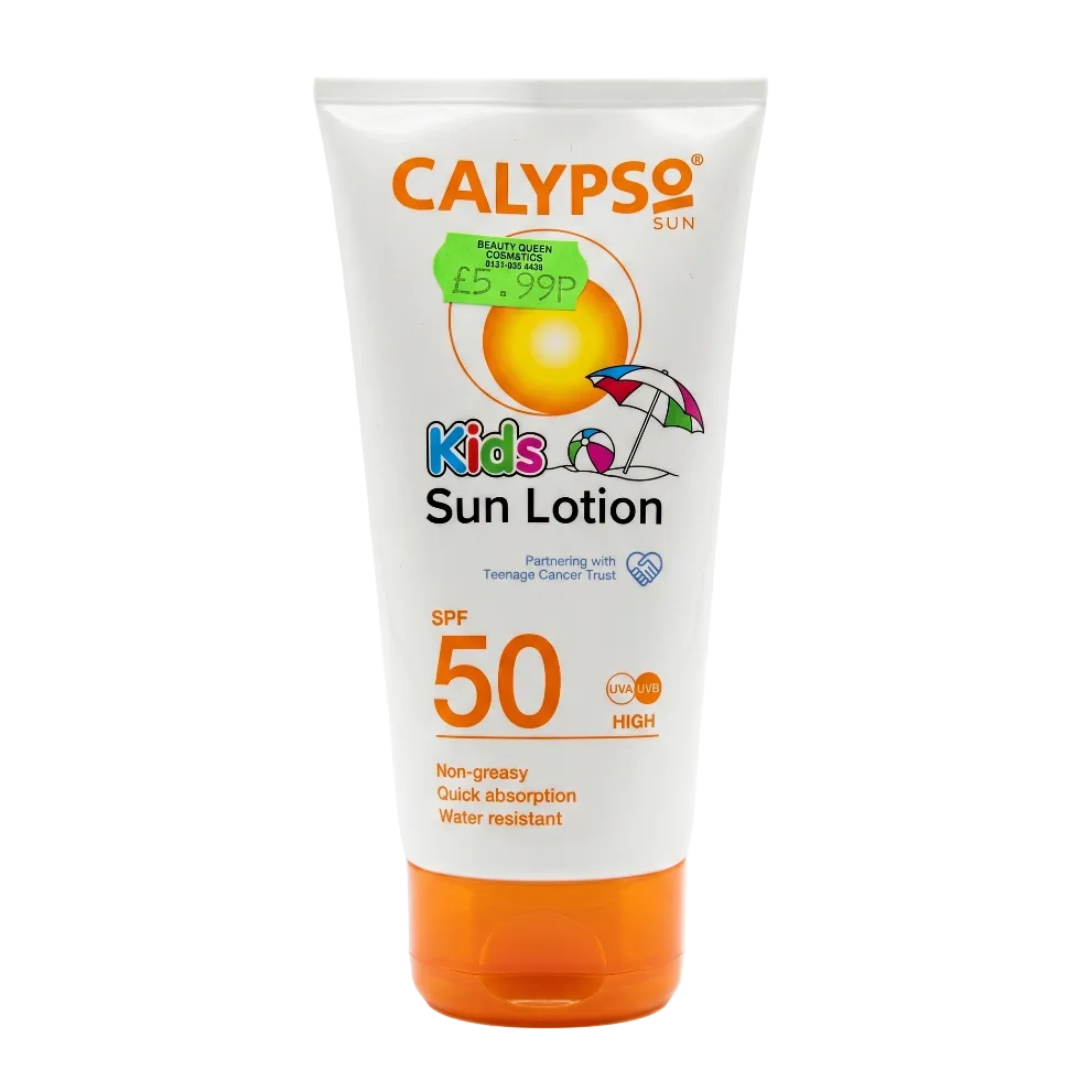 Calypso kids sun lotion SPF 50 150ml for high protection gentle skin care