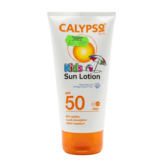 Calypso kids sun lotion SPF 50 150ml for high protection gentle skin care