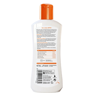 Calypso sun lotion SPF 15 200ml with 12h moisturisation for daily hydration and protection
