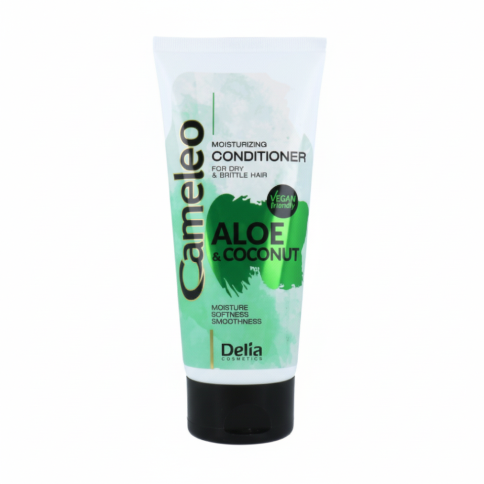 cameleo aloe coconut conditioner hydrates dry hair smooth soft shiny detangle