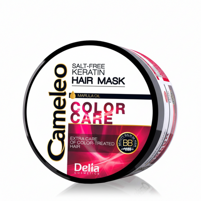 cameleo keratin hair mask marula oil salt free repairs hydrates color treated hair shine smooth