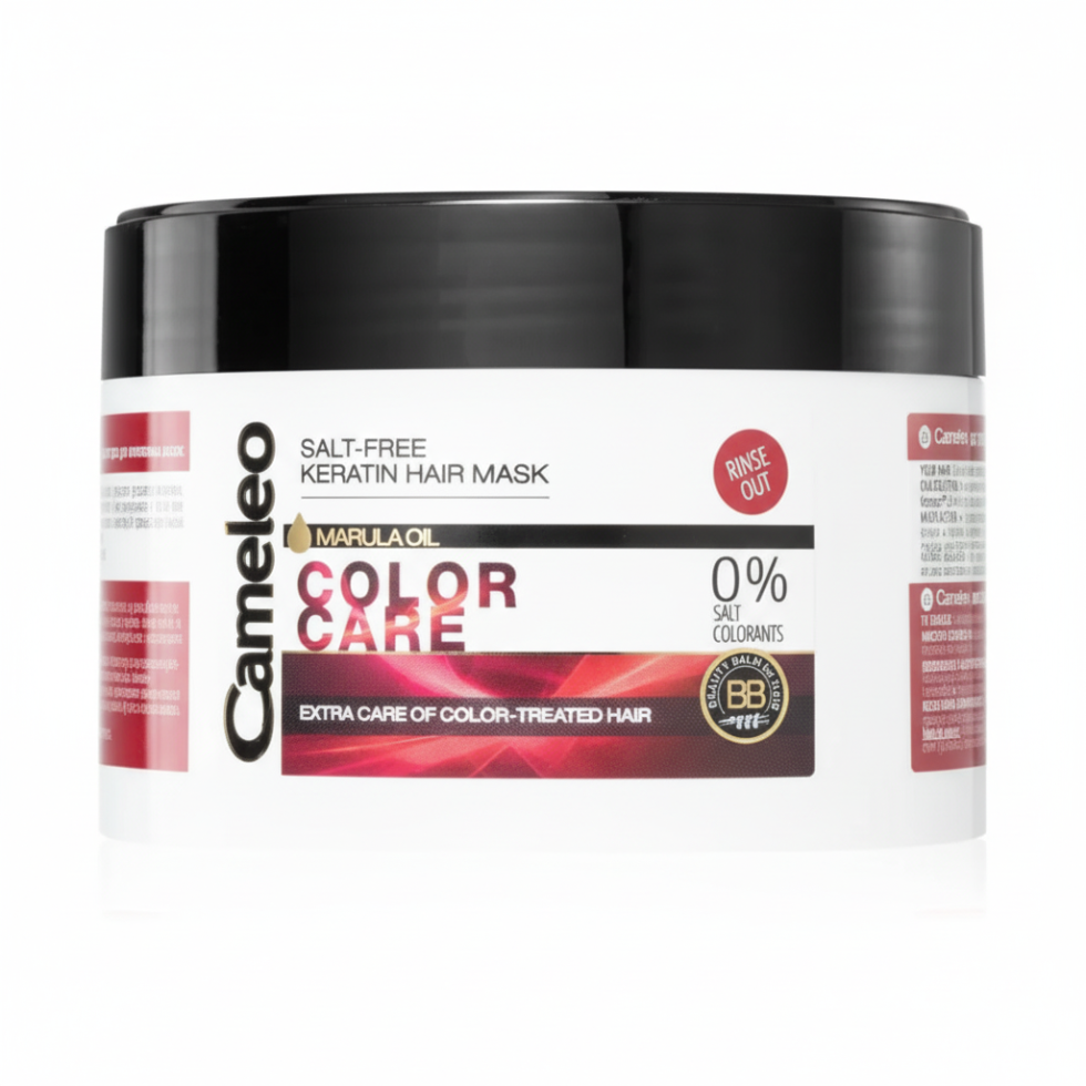 cameleo keratin hair mask marula oil salt free repairs hydrates color treated hair shine smooth