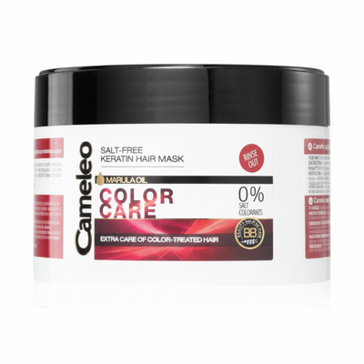 cameleo keratin hair mask marula oil salt free repairs hydrates color treated hair shine smooth