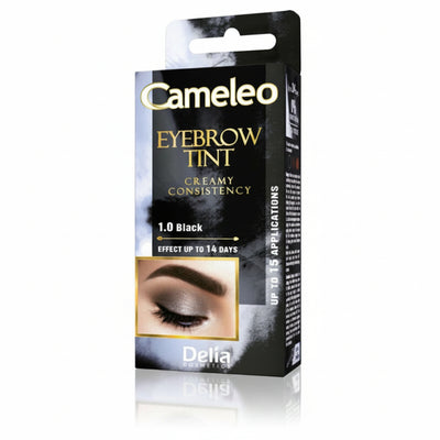 cameleo eyebrow tint cream 1.0 black long lasting bold brow color creamy formula