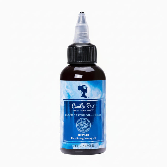 camille rose black castor oil and chebe repair pure strengthening oil 59ml nourishing hair and scalp treatment for soft shiny healthy curly textured hair care