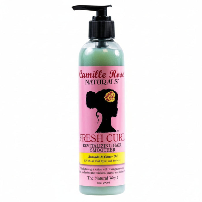 camille rose fresh curl revitalising hair smoother 240ml leave in curl cream for soft shiny defined and frizz free healthy curly textured hair care