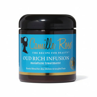 camille rose oud rich infusion moisture treatment 240ml deep moisturizing hair repair treatment for soft shiny smooth and healthy curly textured hair