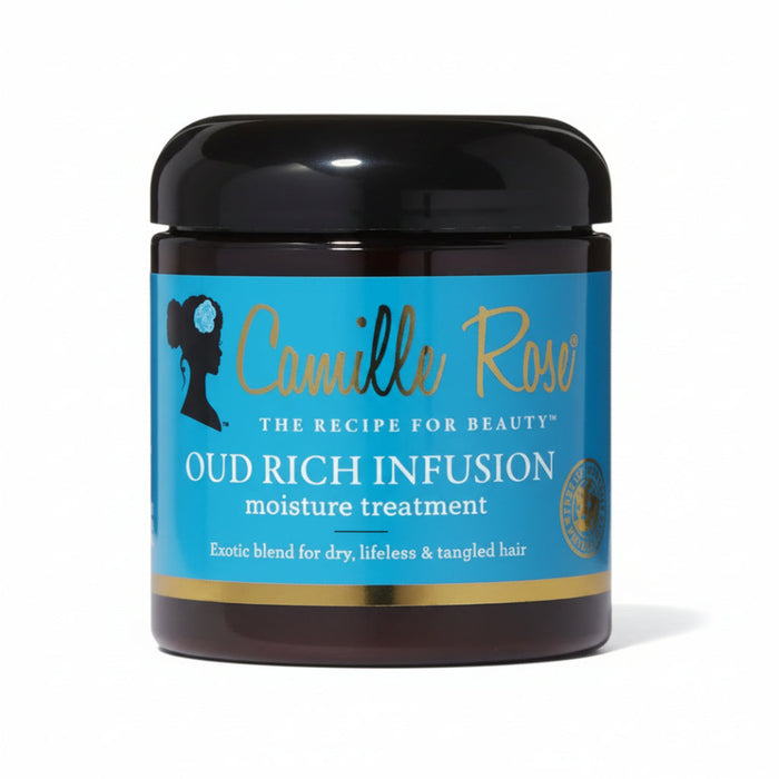 camille rose oud rich infusion moisture treatment 240ml deep moisturizing hair repair treatment for soft shiny smooth and healthy curly textured hair