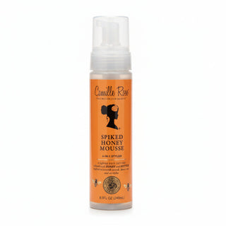 camille rose spiked honey mousse 4 in 1 styler 240ml curl defining styling mousse for soft shiny frizz free and healthy curly textured hair
