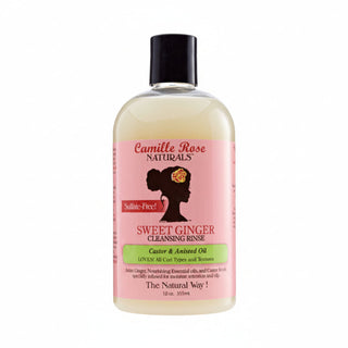 camille rose sweet ginger cleansing rinse 355ml gentle sulfate free detox shampoo for removing buildup while moisturizing and refreshing curly textured hair and scalp care