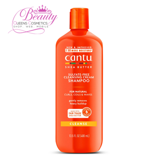 Cantu Shea Butter Sulfate-Free Cleansing Cream Shampoo 13.5oz & 25oz | Wash Day Essential