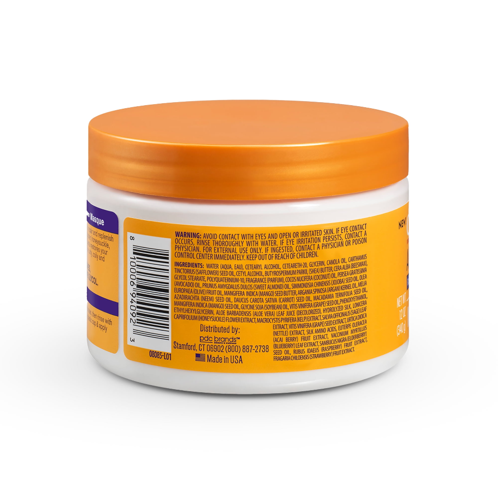 cantu acai berry revitalizing treatment masque 340g hair repair hydration mask