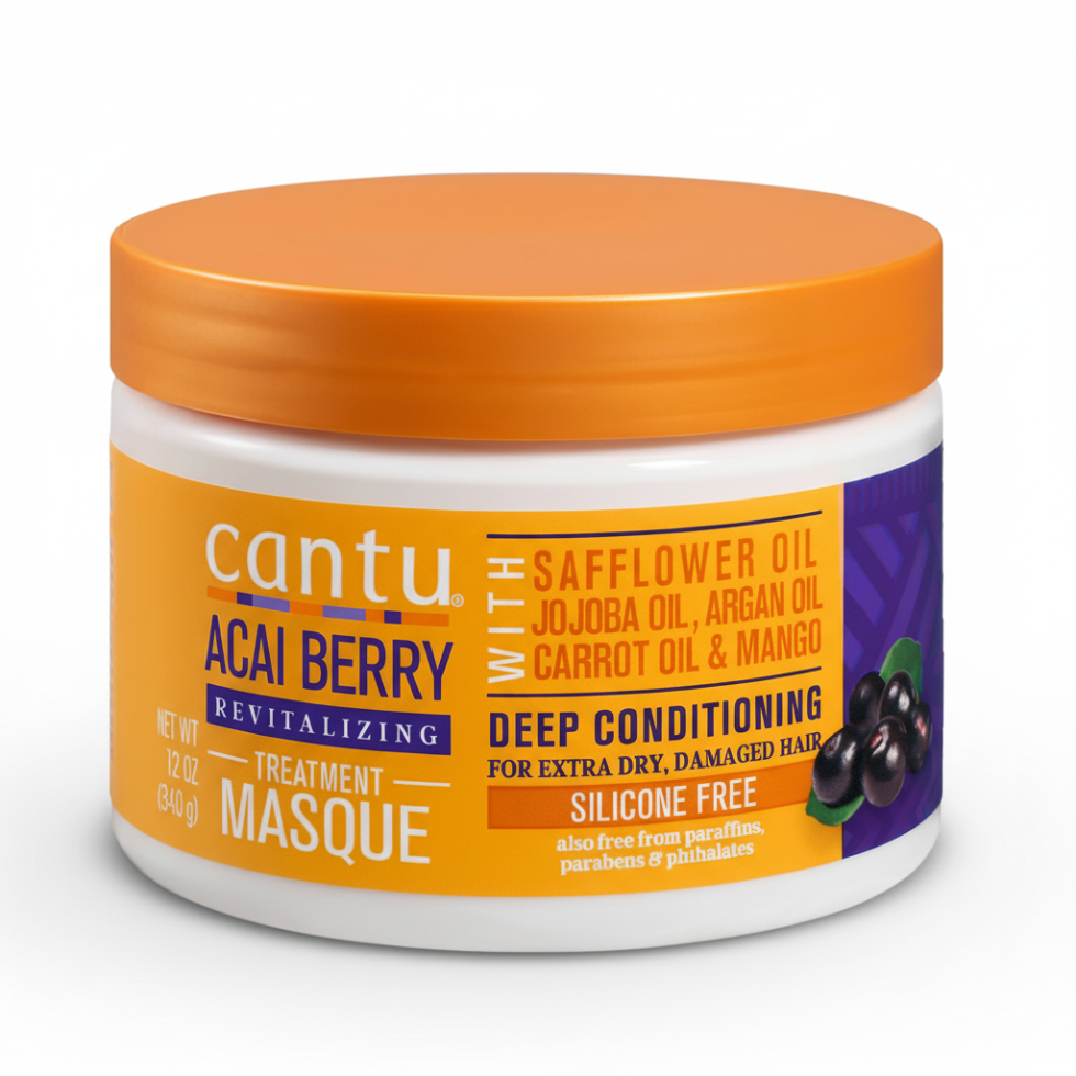 cantu acai berry revitalizing treatment masque 340g hair repair hydration mask