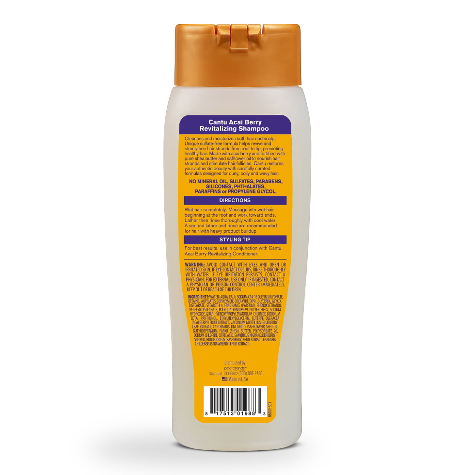 cantu acai berry sulfate free shampoo 400ml strengthening moisturizing hair care
