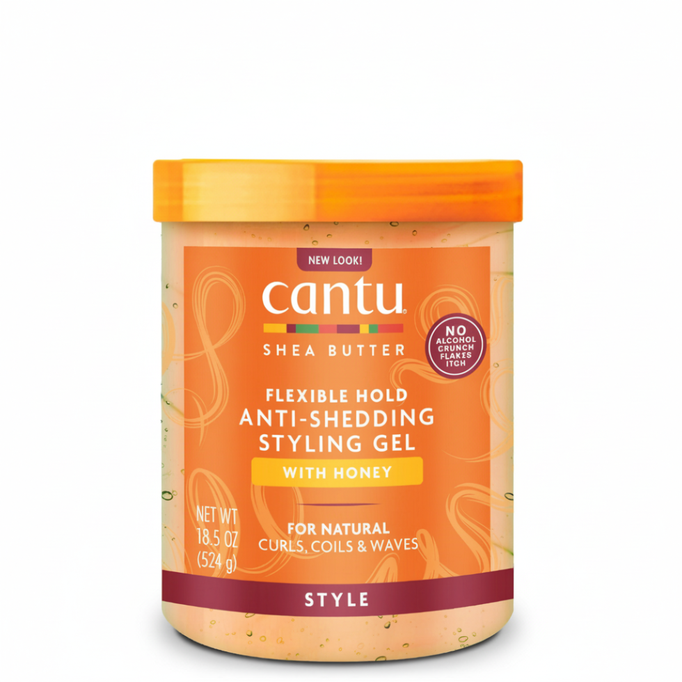 cantu anti shedding styling gel honey 18.5oz flexible hold curl defining gel