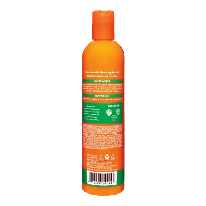 cantu avocado hydrating lightweight hair milk 355ml hair moisturizer all hair types