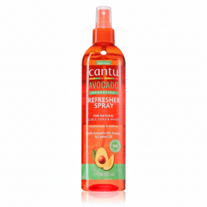 cantu avocado hydrating refresher spray 355ml curl moisture frizz control hair mist