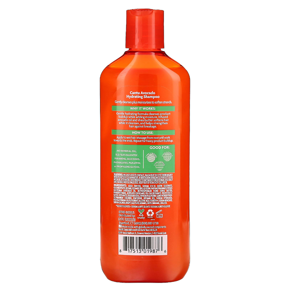 cantu avocado hydrating shampoo 13.5oz sulfate free moisture cleanse hair care shampoo