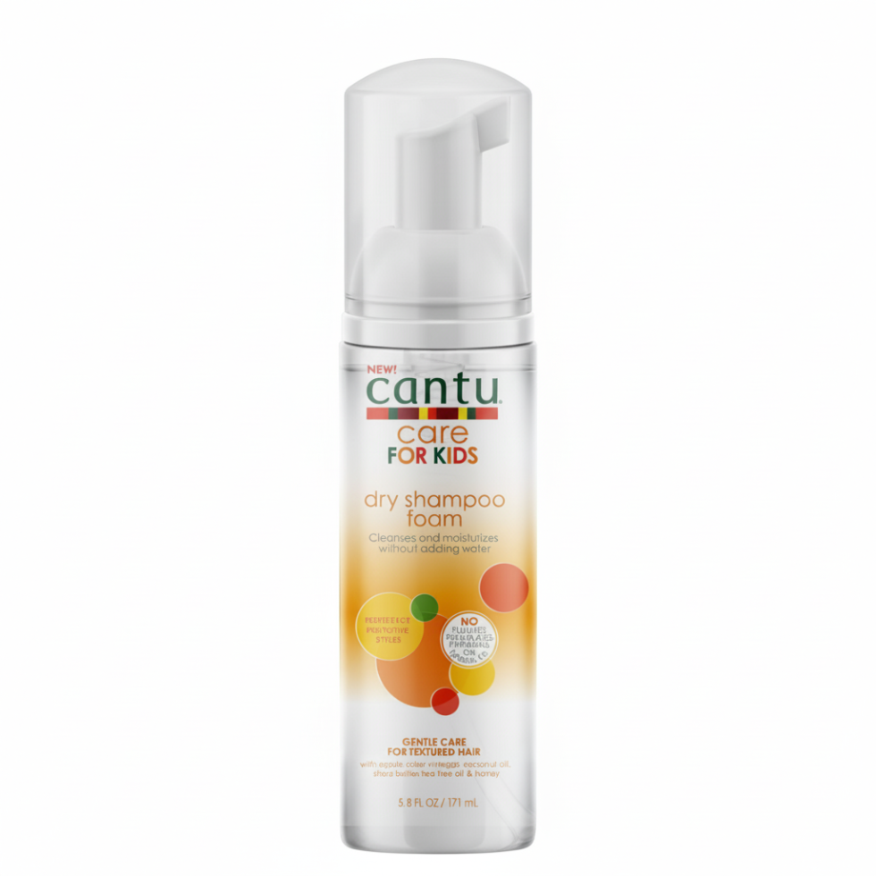 cantu care for kids dry shampoo foam 5.8oz gentle curl cleanse no rinse hair foam