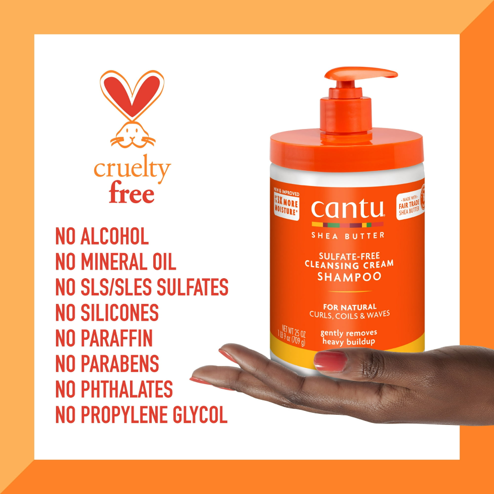 cantu sulfate free cleansing cream shampoo 25oz wash day essential large size hair care
