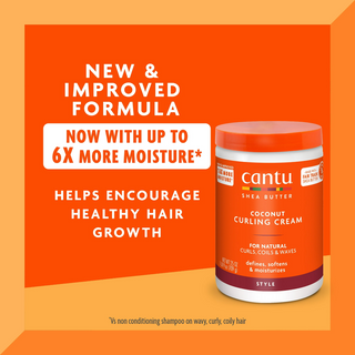 cantu shea butter coconut curling cream 25oz define moisturize curls cream