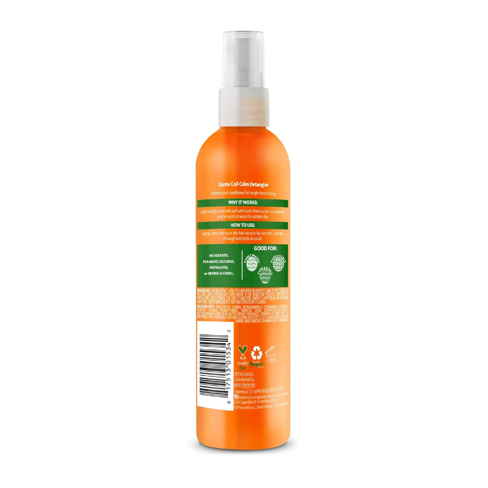 cantu coil calm detangler 236ml curl coil detangling spray hair care