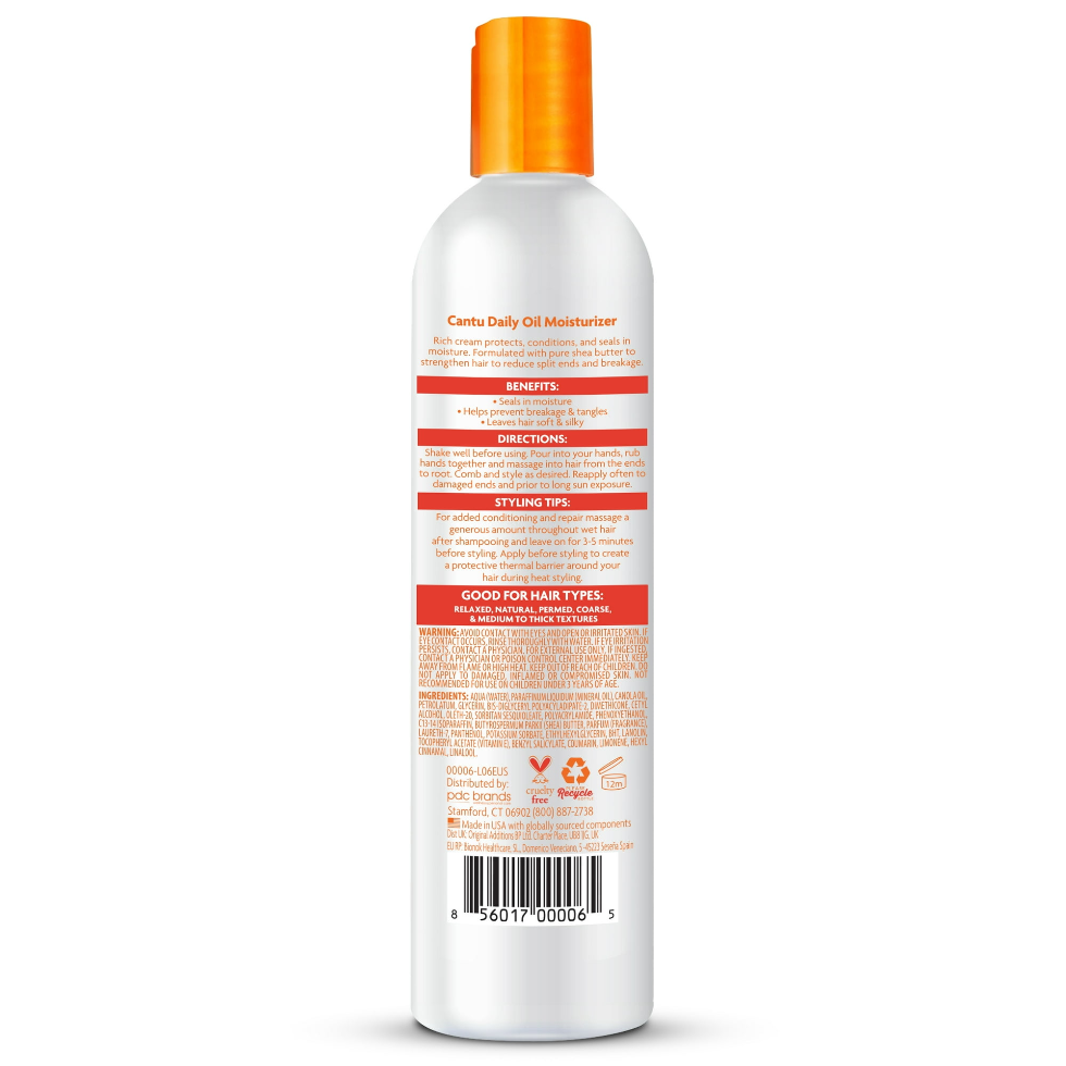 cantu daily oil moisturizer 13oz shine moisture seal hair care