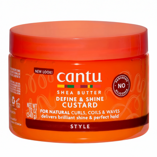 cantu define shine custard 12oz 48 hour hold curl definition styling cream