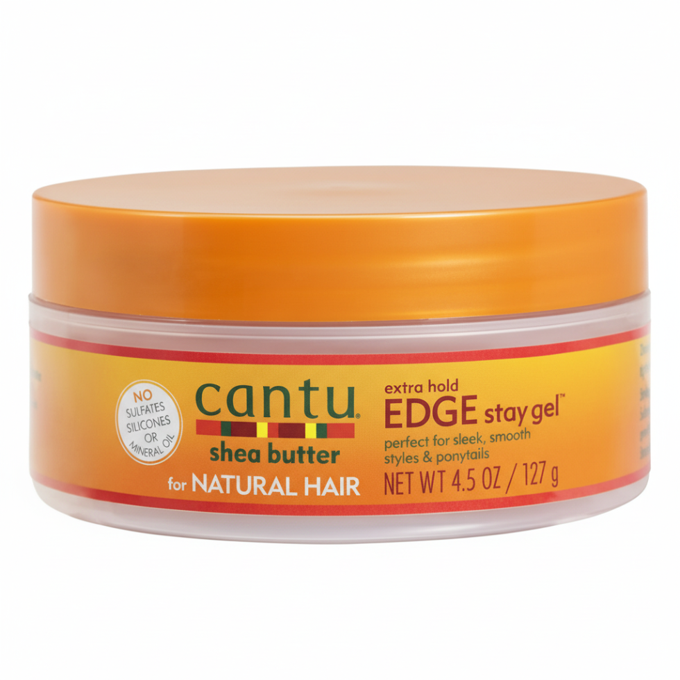 cantu extra hold edge stay gel 4.5oz sleek edges ponytail styling gel