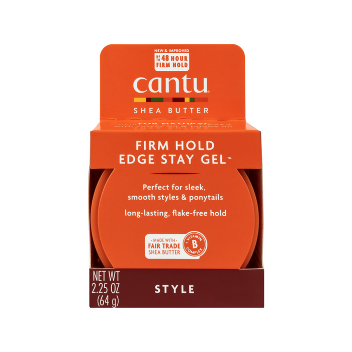 cantu extra hold edge stay gel 2.25oz sleek edge control hair styling gel