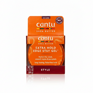 cantu extra hold edge stay gel 64g sleek long lasting hold hair styling