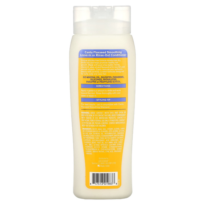 Cantu Flaxseed Conditioner 13.5oz | Leave-In or Rinse-Out Hydration