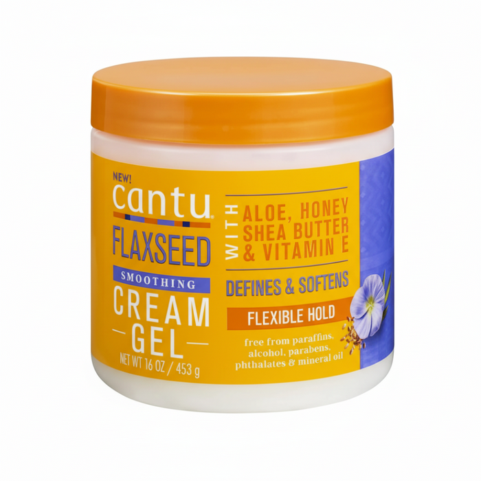 cantu flaxseed smoothing cream gel 16oz flexible hold curl defining ge