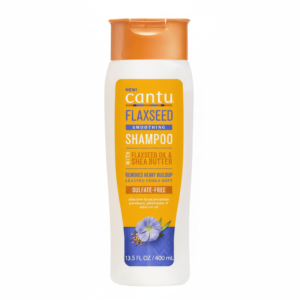 cantu flaxseed smoothing shampoo 13.5oz sulfate free anti frizz strengthening shampoo
