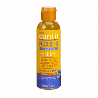 cantu flaxseed smoothing oil 3.4oz anti frizz shine boost mineral oil free hair oil