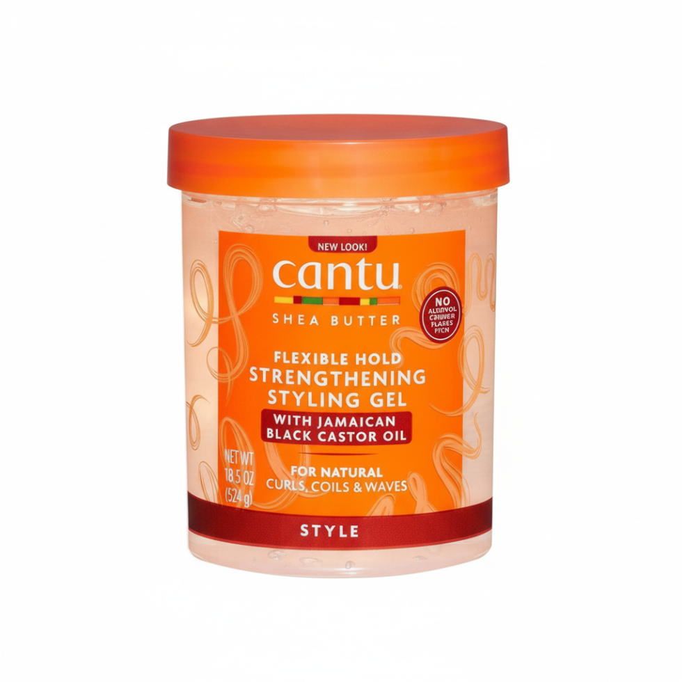 cantu flexible hold styling gel jamaican black castor oil 18.5oz curl defining gel