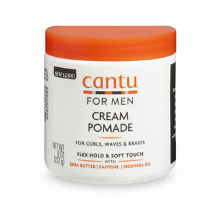 cantu for men cream pomade 8oz curls waves braids styling cream hair control